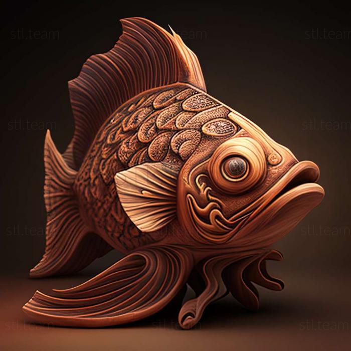 3D model Sumatran barbus fish (STL)